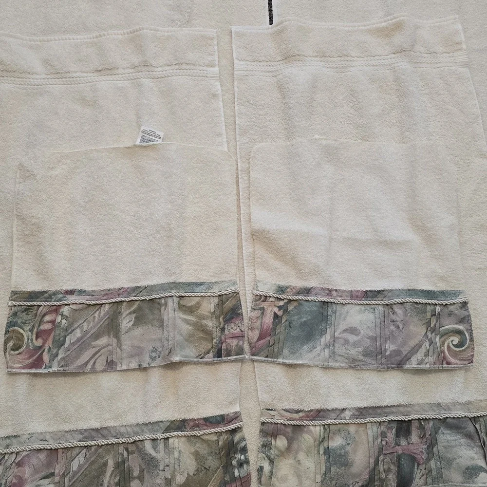 Jcpenney Vtg Mustique Towels Lot Bath Hand‎ Wash 6pc  Set